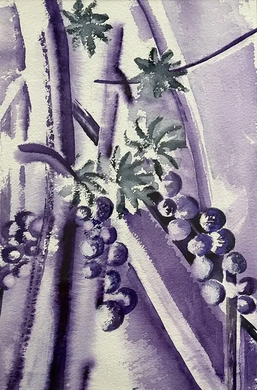 Akvarell Bären frös av Lisbeth Barkholt