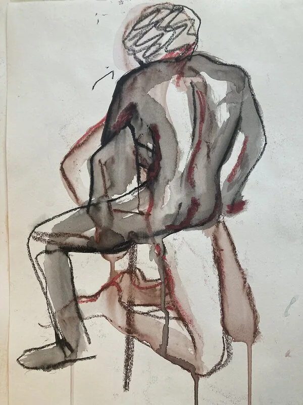 Akvarell Adam av Lena Öhman