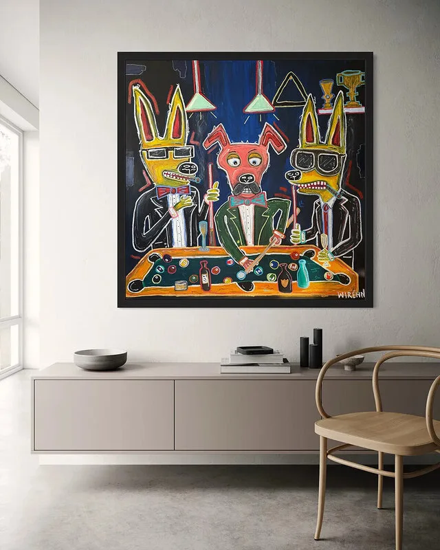 Akrylmålning Eight Ball av Klas Wirehn