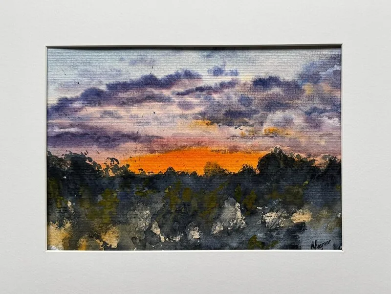 Akvarell Sunset Clouds av Yagmur Akbulut Atilgan