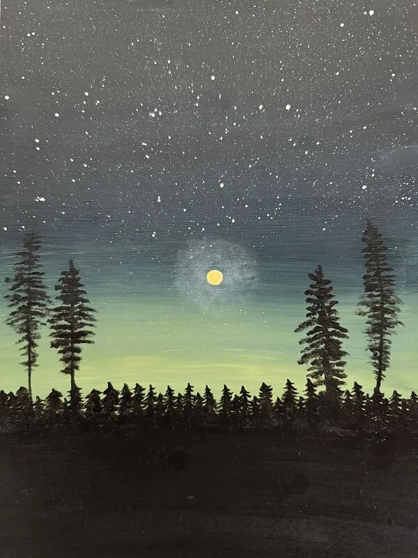 Akrylmålning av Zascha Nilsson