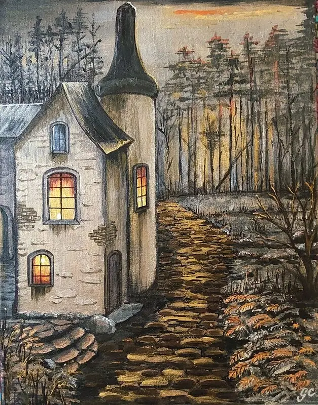 Akrylmålning Hemlängtan av Gunilla Crantz