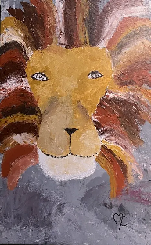 Akrylmålning The lion king av Matilda Carlström
