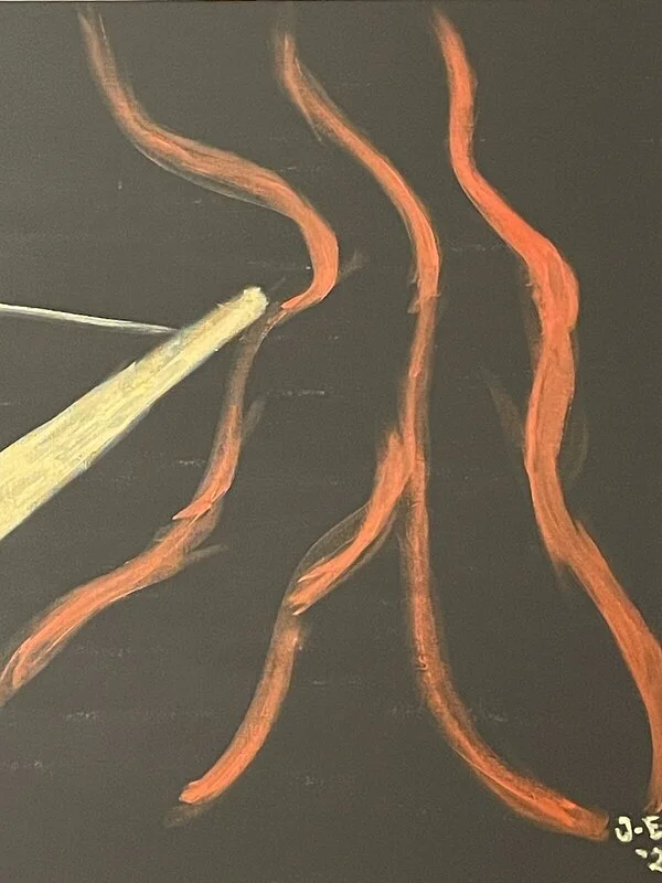 Akrylmålning Dynamic Body Motion av Jan-Eric Johansson