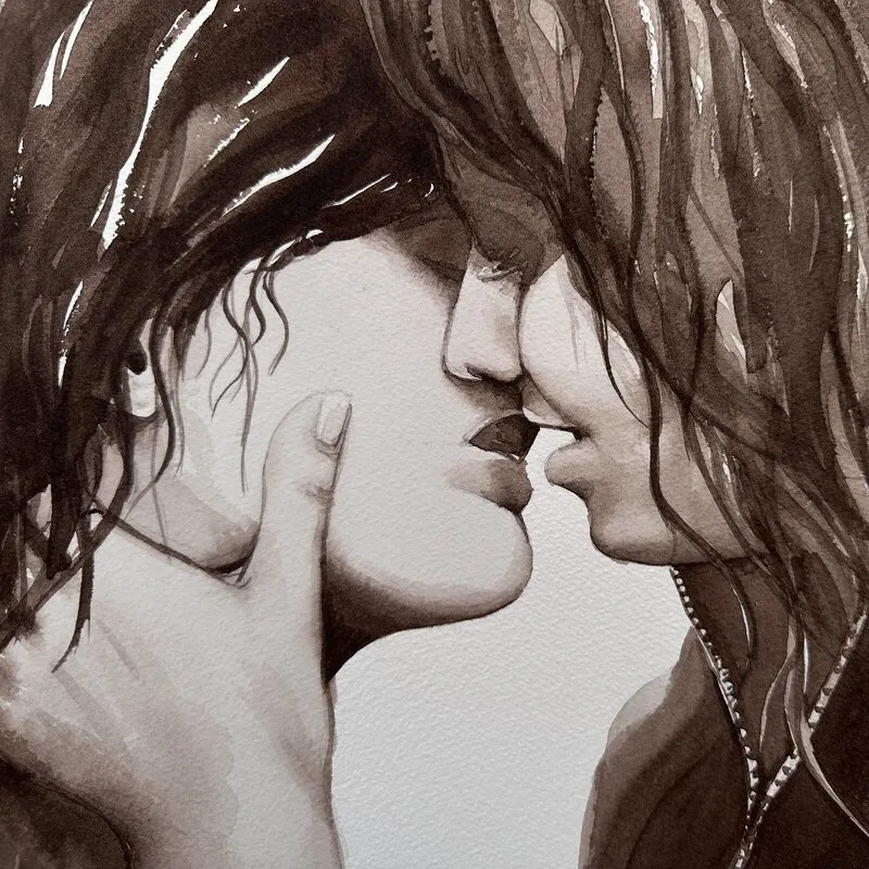 Akvarell Ögonblick av Katarina Thomassen