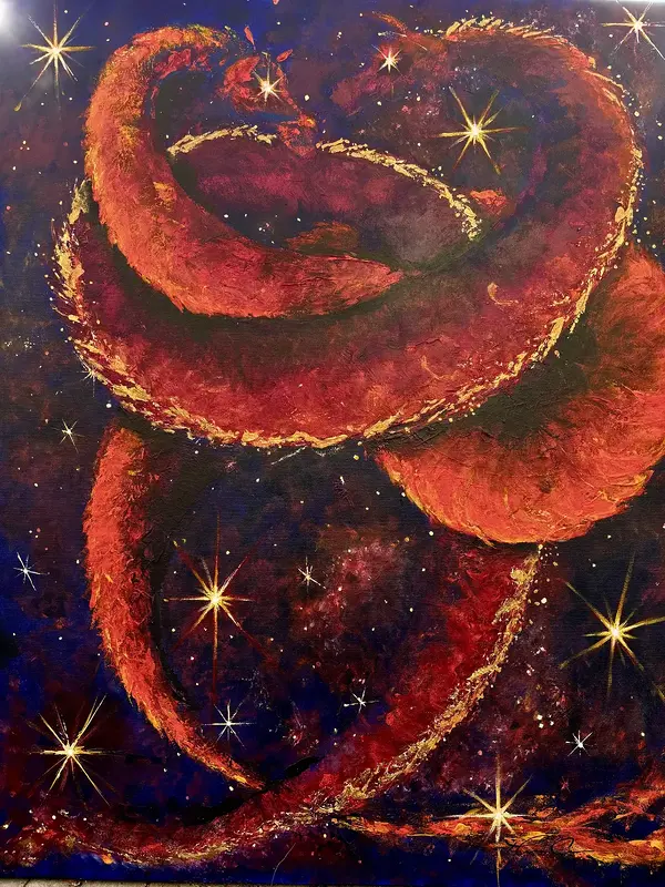 Akrylmålning Urspunget av Marie Eriksson Osborne