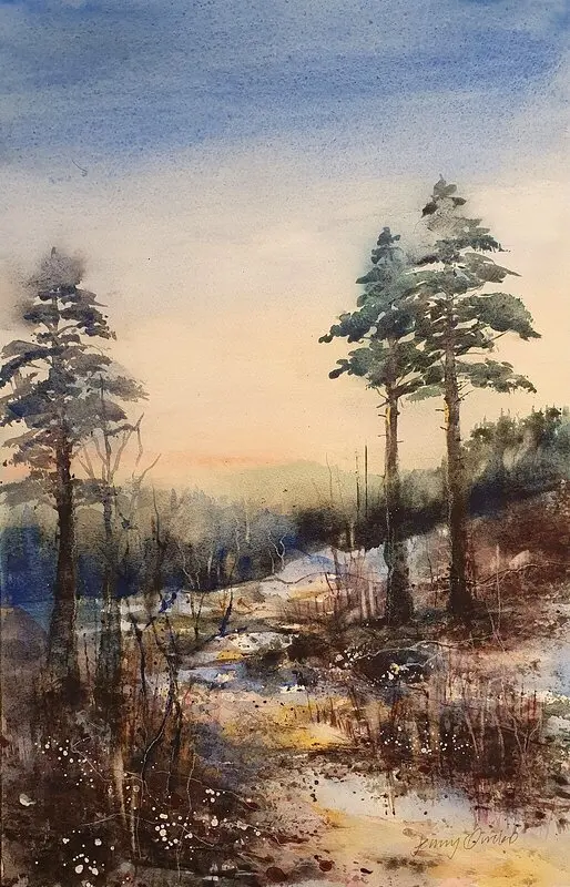 Akvarell November hygge av Jenny Övrebö