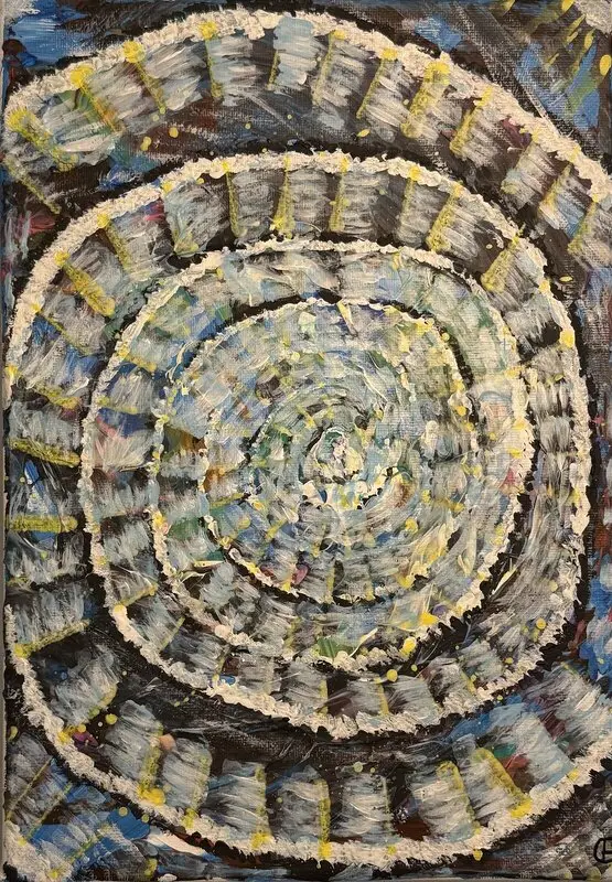 Akrylmålning Vortex 2 av Tommy Göransson