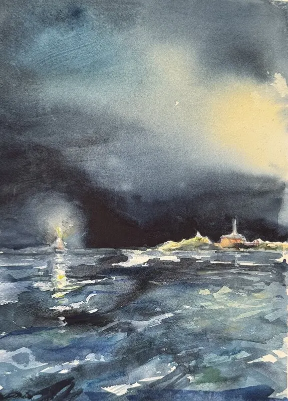 Akvarell av Ingrid Sandberg