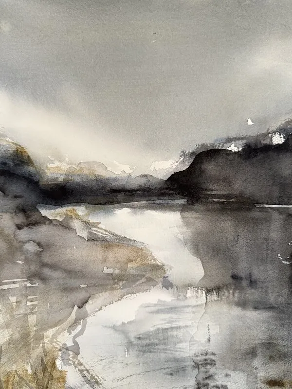 Akvarell Från Lo foten av Ingrid Sandberg