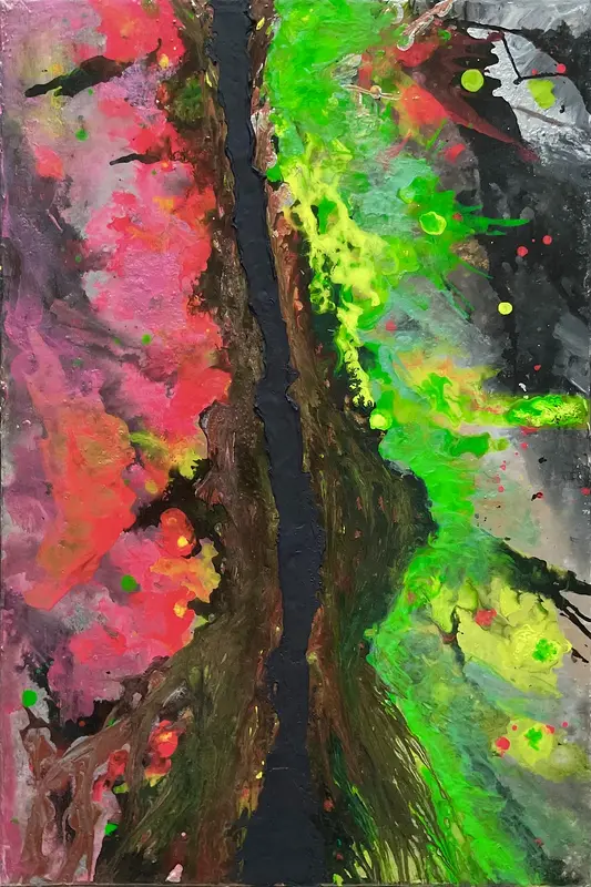 Akrylmålning AFTERGLOW av Johan Elmros