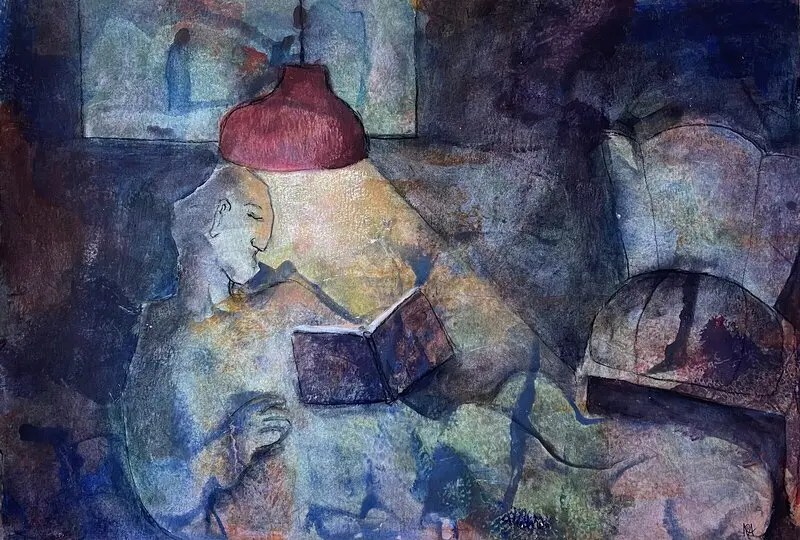 Akrylmålning Höstens vila av Mona Achs Söderblom