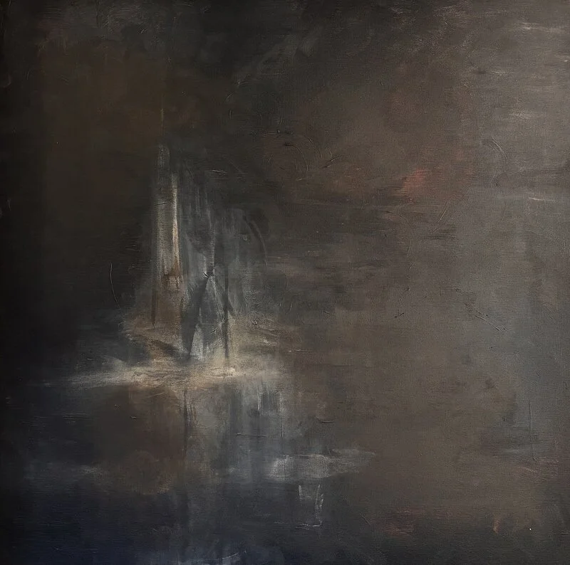 Akrylmålning Light in the dark. av Josefin Pettersson