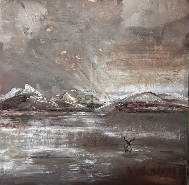 Akrylmålning Dear mountain. av Josefin Pettersson