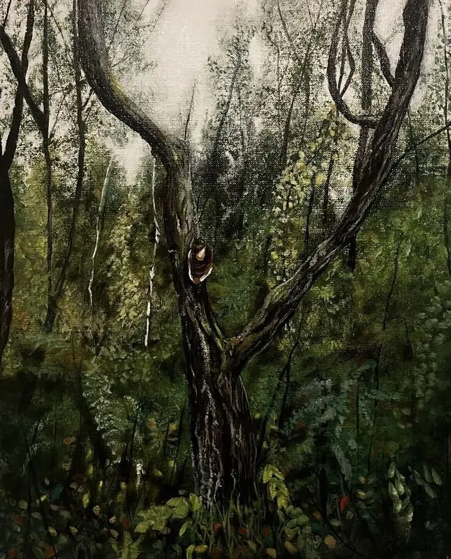 Oljemålning Trädet av Cajsa Persson