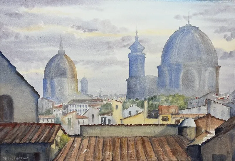 Akvarell View of the Duomo, Firenze av Emma Hagberg