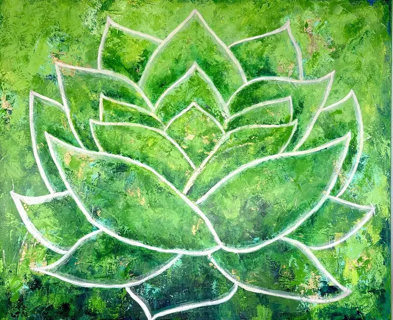 Akrylmålning Abundance of love av Lee Seger