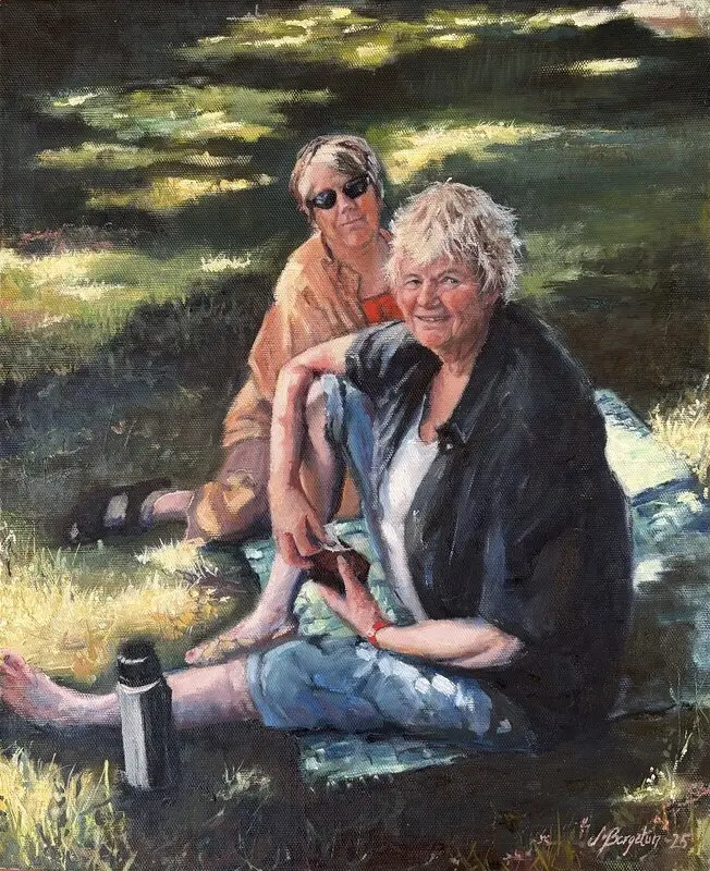 Oljemålning Alltid en utflykt av Margareta Bergetun