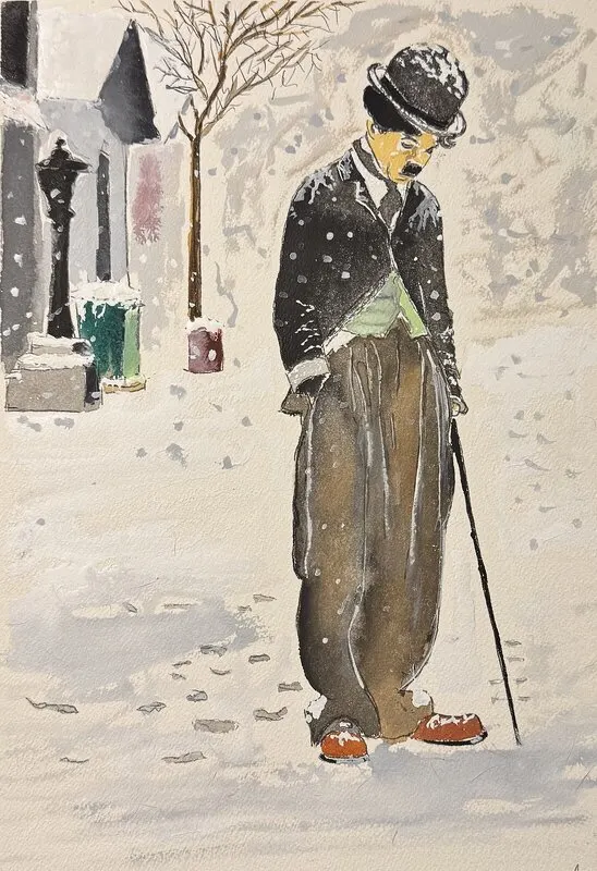 Akvarell Trasiga skor av Bengt Uusitalo