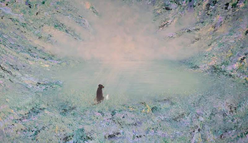 Akrylmålning Until we meet again av Nathalie Palmaer