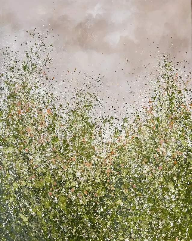 Akrylmålning Whispers of Autumn Leaves av Anna Artistockholm Brandt