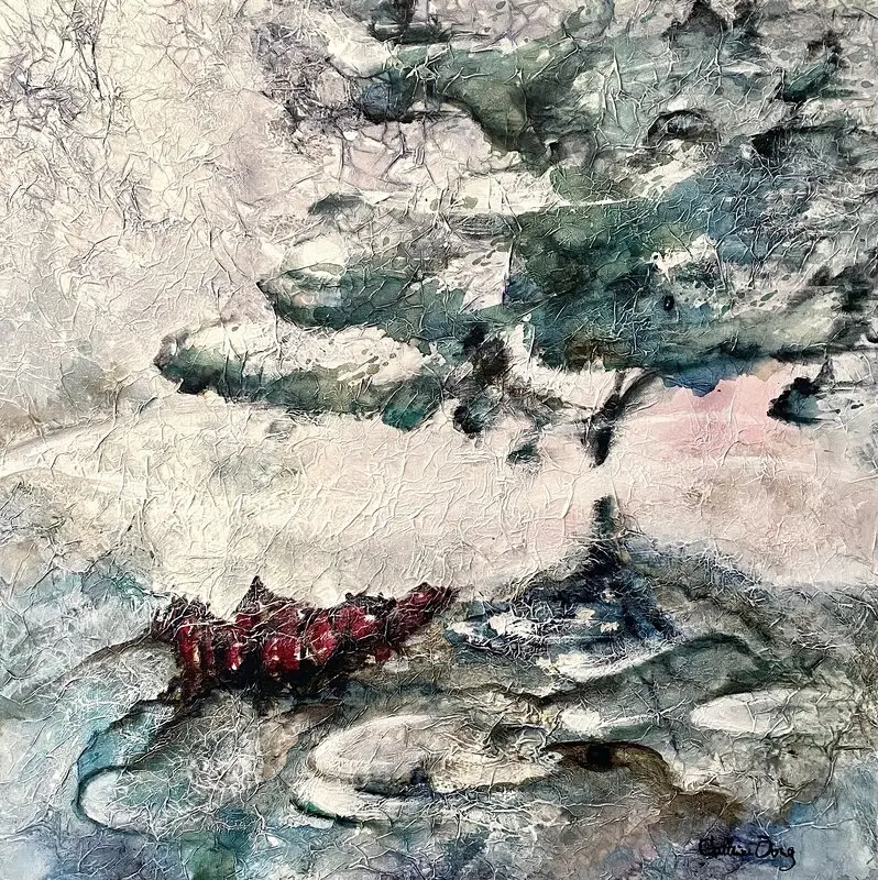 Akrylmålning Stand tall even when you are broken - Prissänkt 30 % från 22000 kr, av Cathrine Öberg