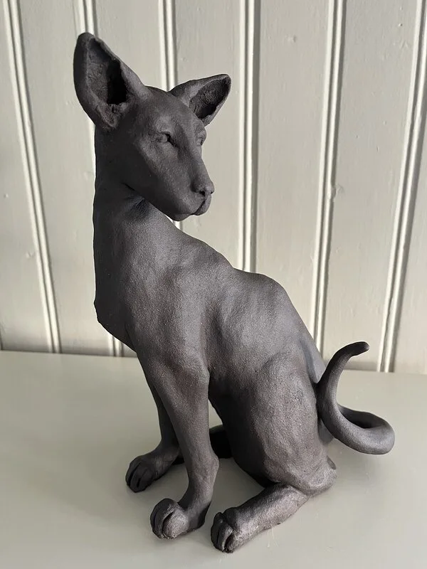Skulptur Black cat av Jenny Söderlund