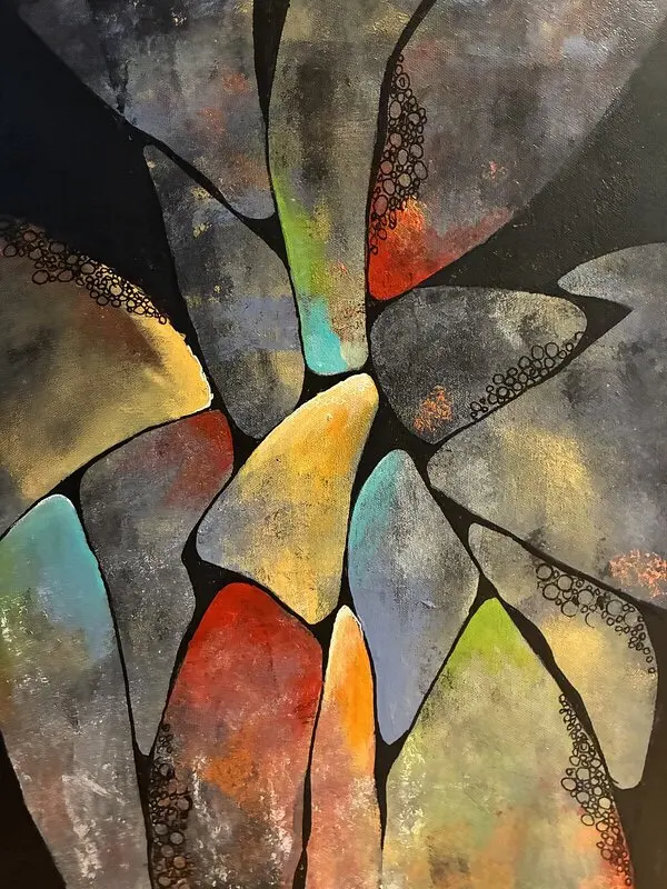 Akrylmålning Stenar av Lena Johansson