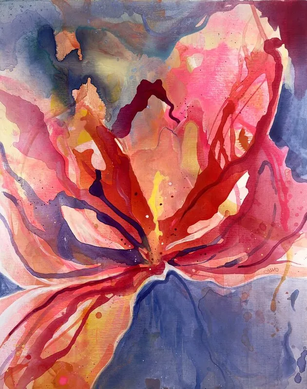 Akrylmålning EMBRACE av Anna Viklund