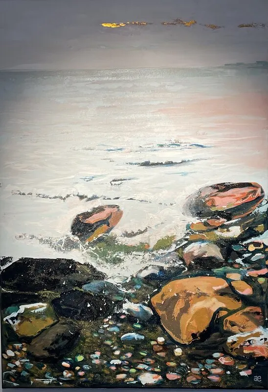 Oljemålning Havet är alltid nära av Anne Elina Turunen