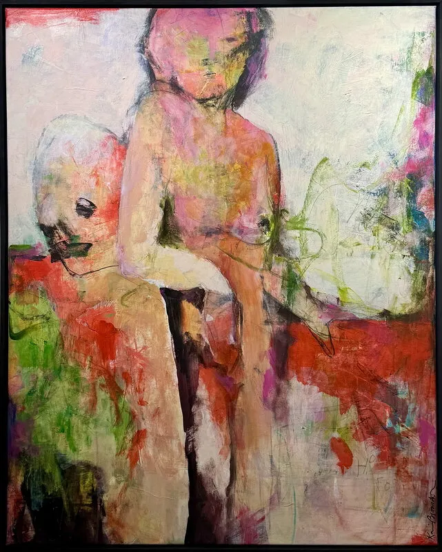 Akrylmålning Hold me forever av Karin Björnsdotter