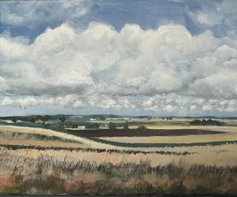 Akrylmålning Älges hög av Annette Hansson