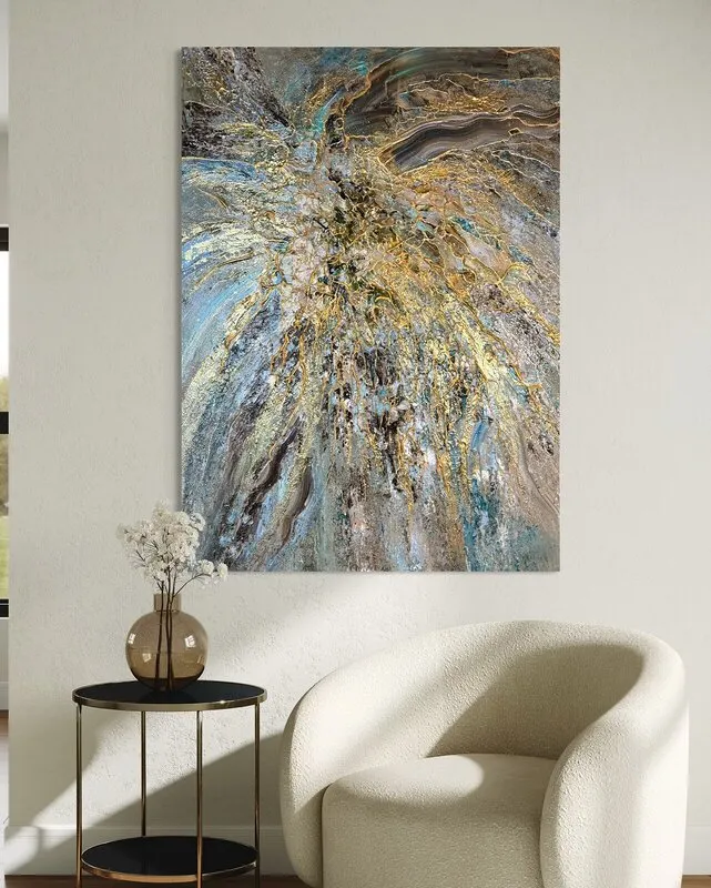 Akrylmålning Time stands still av Idha Österbacka ArtbyIdha