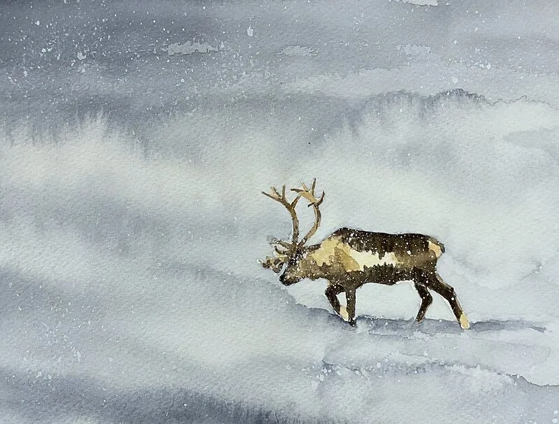 Akvarell Stormen av Anna Sundkvist / @veras_akvareller