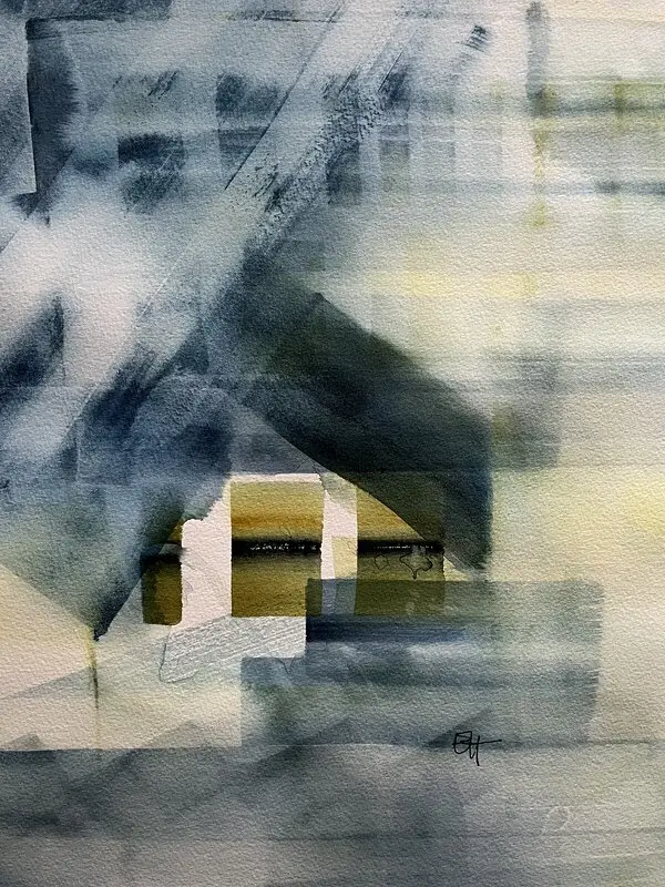 Akvarell Horisont, fine art print av Eva Henriksson