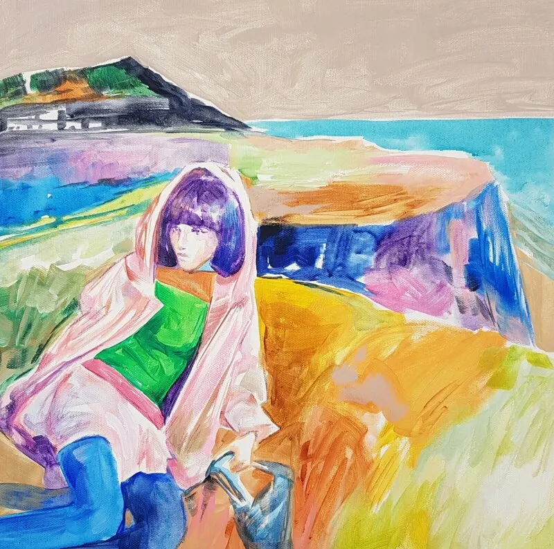 Akrylmålning You'll be back there again av Daniel Vandinja