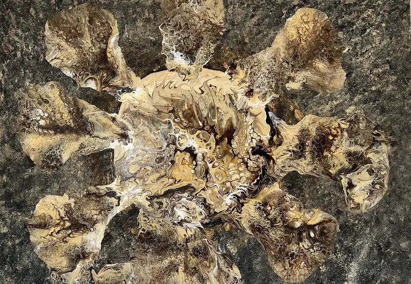 Akrylmålning När allting brister av Helena Rystedt