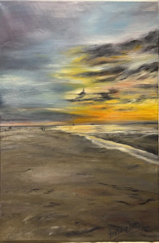 Oljemålning Skymning av Lena Folkesson