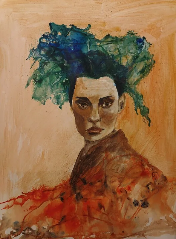Akrylmålning Voil'a av Maria Karlsson