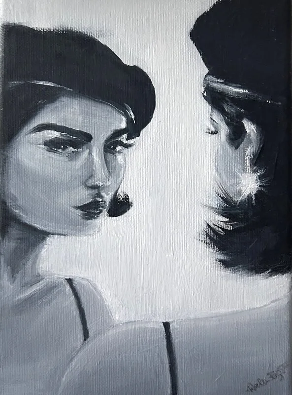 Oljemålning La Parisienne ll av Helena Engström