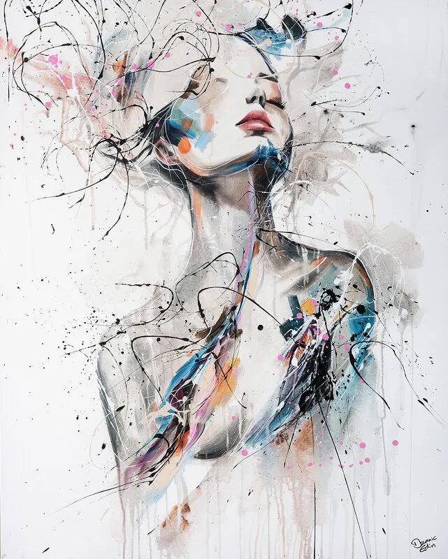 Akrylmålning Unfolding av Studio Edin