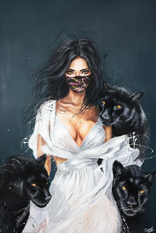 Akrylmålning Huntress av Studio Edin