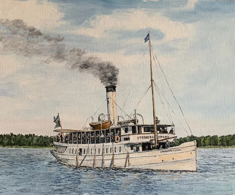Oljemålning Strängnäs Express av Benny Vidlund