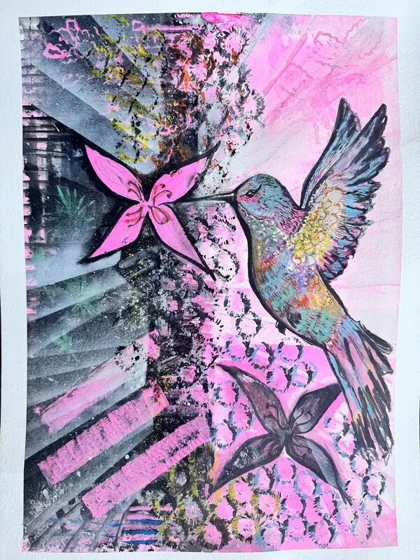 HUMMING IN THE PINK av Monica Rose Bergström (Monixx)