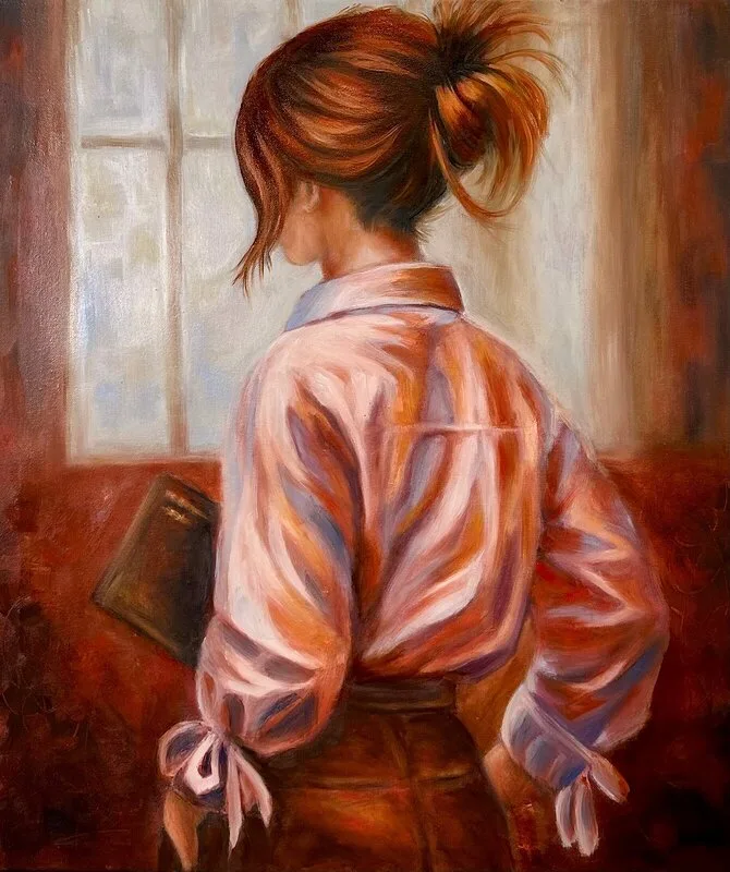 Oljemålning Soft Reflection av Marit Stjernberg