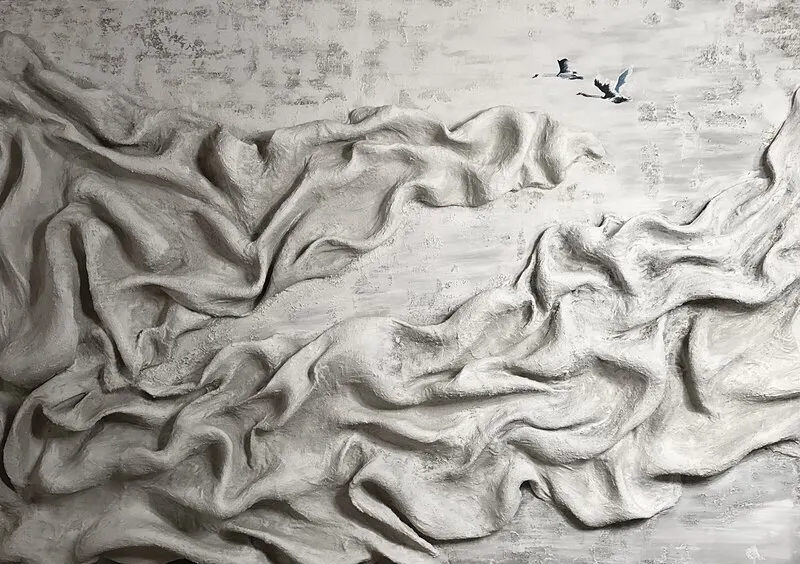 Akrylmålning Winds of the Glacier av Emma Russo