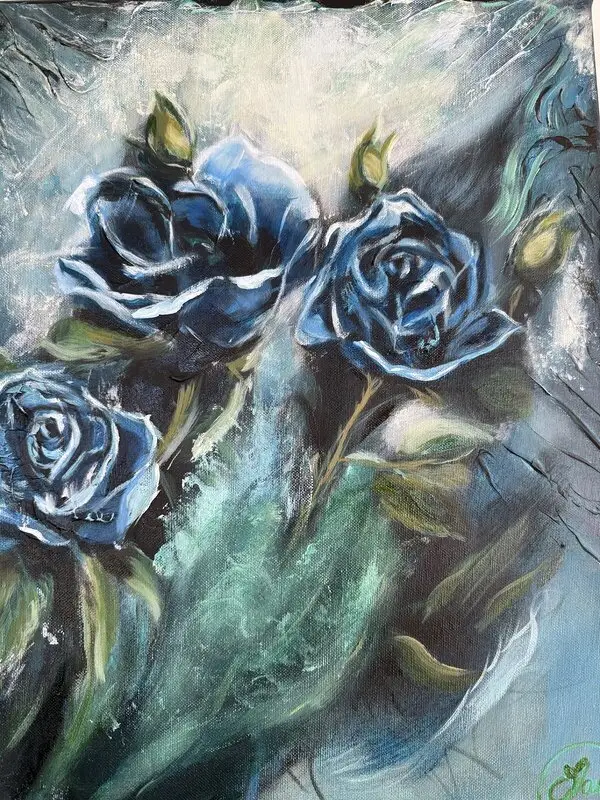 The blue roses av Janina Witoslaw