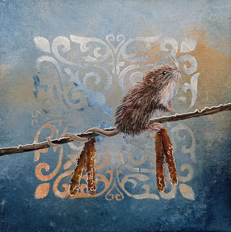 Akrylmålning Nyfiken av Tutta Domenstam