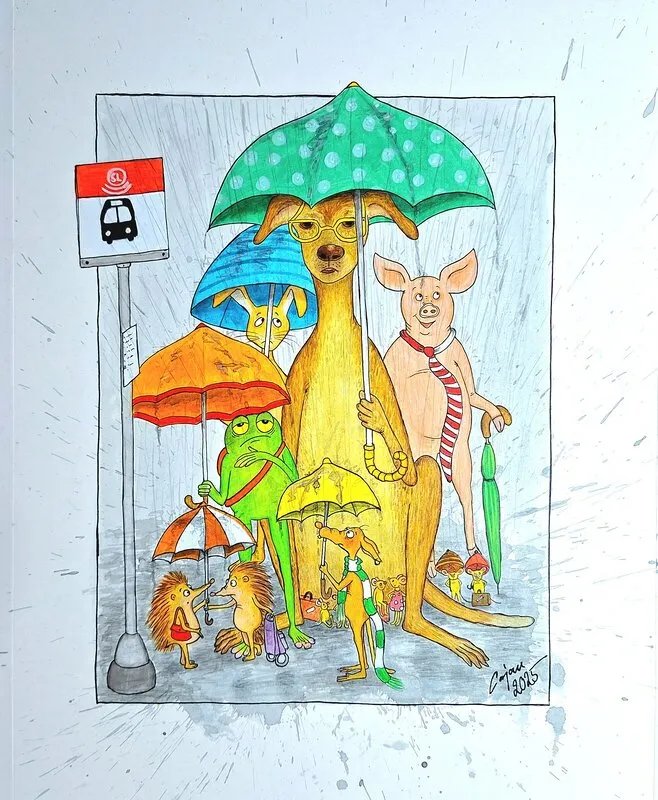 Väntan i regn av Carina Cajan Jansson