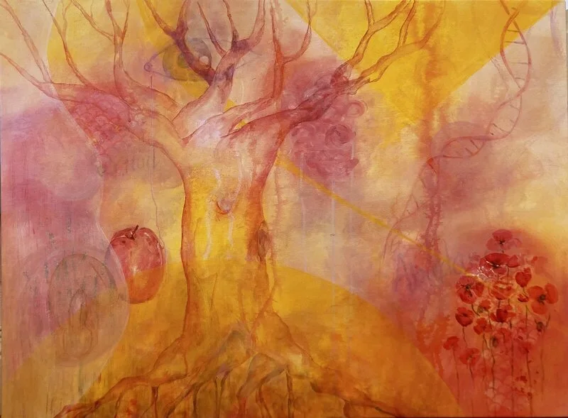 Akrylmålning Abundance - överflöd av Katarina Westerlund